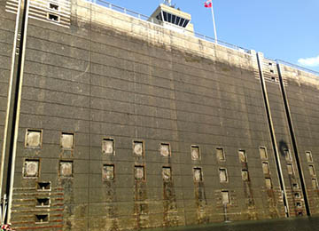 side view of jetski loaded with extra gas cans and coolers